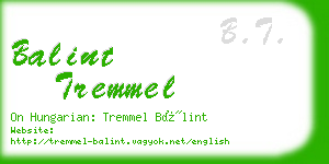 balint tremmel business card